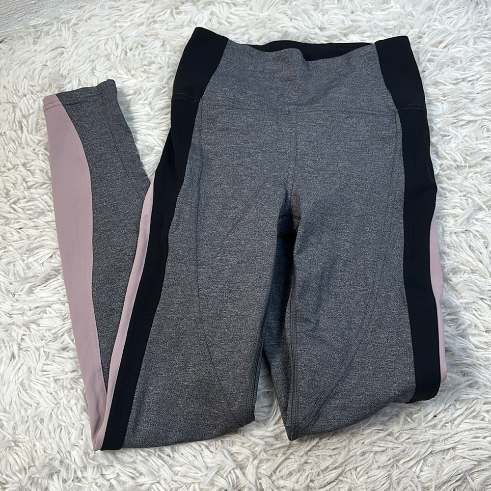 Lululemon Get Going Train Tight *28" Heathered Black / Black / Smoky Blush